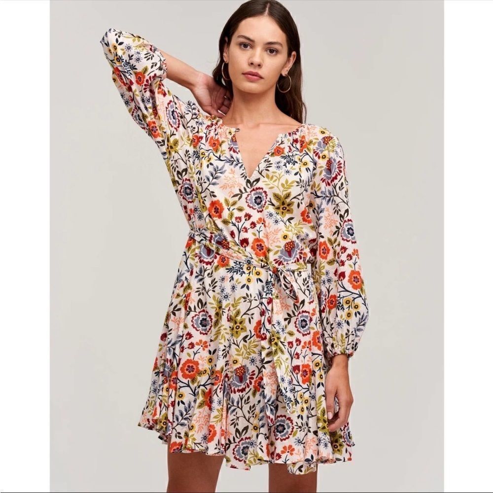 Velvet Anthropologie Keelin meadow floral dress